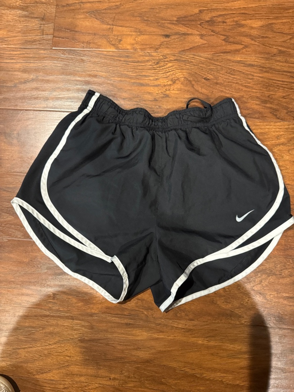 Nike Black Girls' Athletic Shorts with White Trim